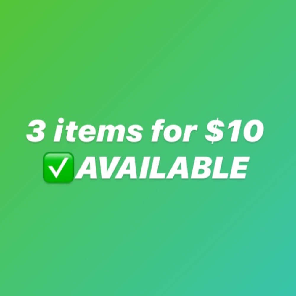 Items with ✅ Symbol are 3/$10